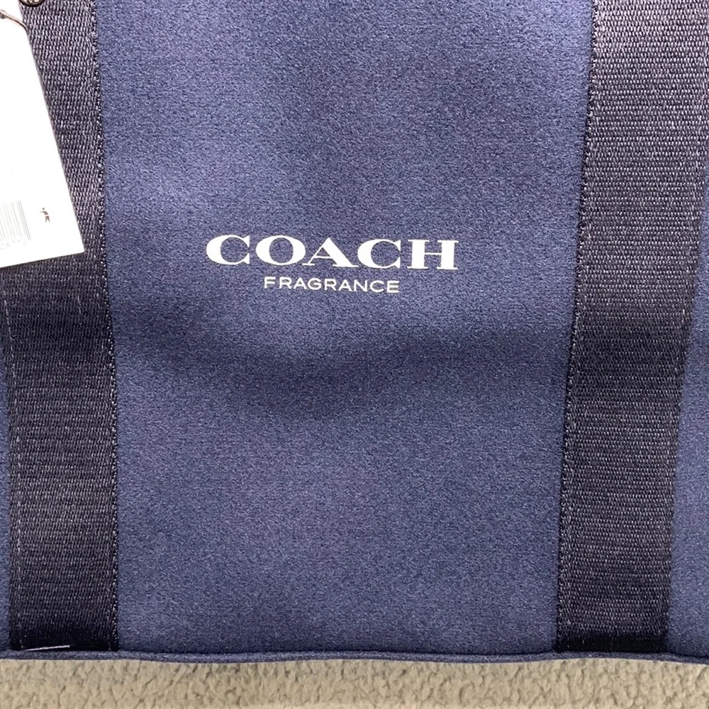 Coach Duffel Bag Large Navy Travel Gym‎ Weekender Tote Fragrance Promo NWT - Picture 4 of 13
